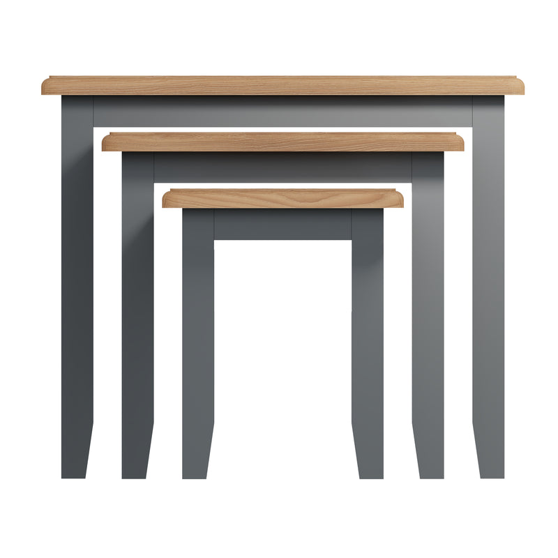 Malmesbury Grey Nest of 3 Tables 60 x 38 x 50 cm