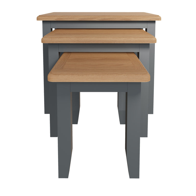 Malmesbury Grey Nest of 3 Tables 60 x 38 x 50 cm