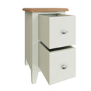 Salisbury Pure White Bedside Table with 2 Drawers 35 x 32 x 58 cm