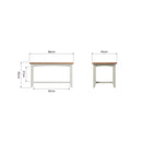 Salisbury Pure White Coffee Table Small 80 x 45 x 45 cm