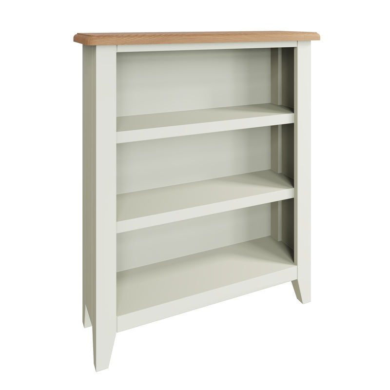 Salisbury Pure White Bookcase Small Wide 70 x 22 x 82 cm