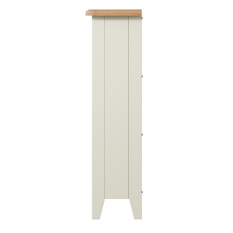 Salisbury Pure White Bookcase Small Wide 70 x 22 x 82 cm
