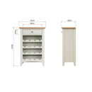 Salisbury Pure White Wine Cabinet 55 x 30 x 80 cm