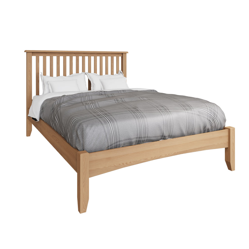 Shrewsbury Light Oak Bed 4'6" Double 150 x 204 x 110 cm