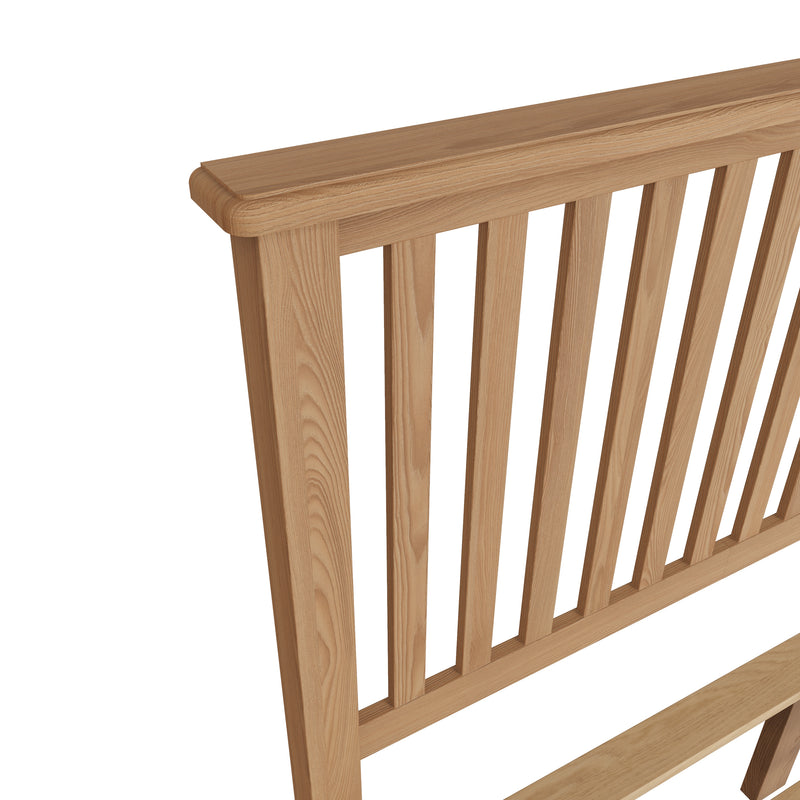 Shrewsbury Light Oak Bed 4'6" Double 150 x 204 x 110 cm