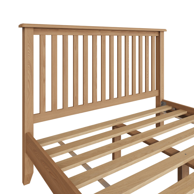 Shrewsbury Light Oak Bed 4'6" Double 150 x 204 x 110 cm