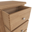 Shrewsbury Light Oak Chest of 5 Drawers - Narrow 50 x 36 x 115 cm