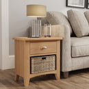 Shrewsbury Light Oak Cabinet 1 Drawer 1 Basket 50 x 30 x 50 cm