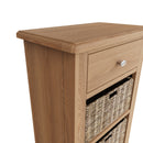 Shrewsbury Light Oak Cabinet 1 Drawer 2 Basket 50 x 30 x 75 cm