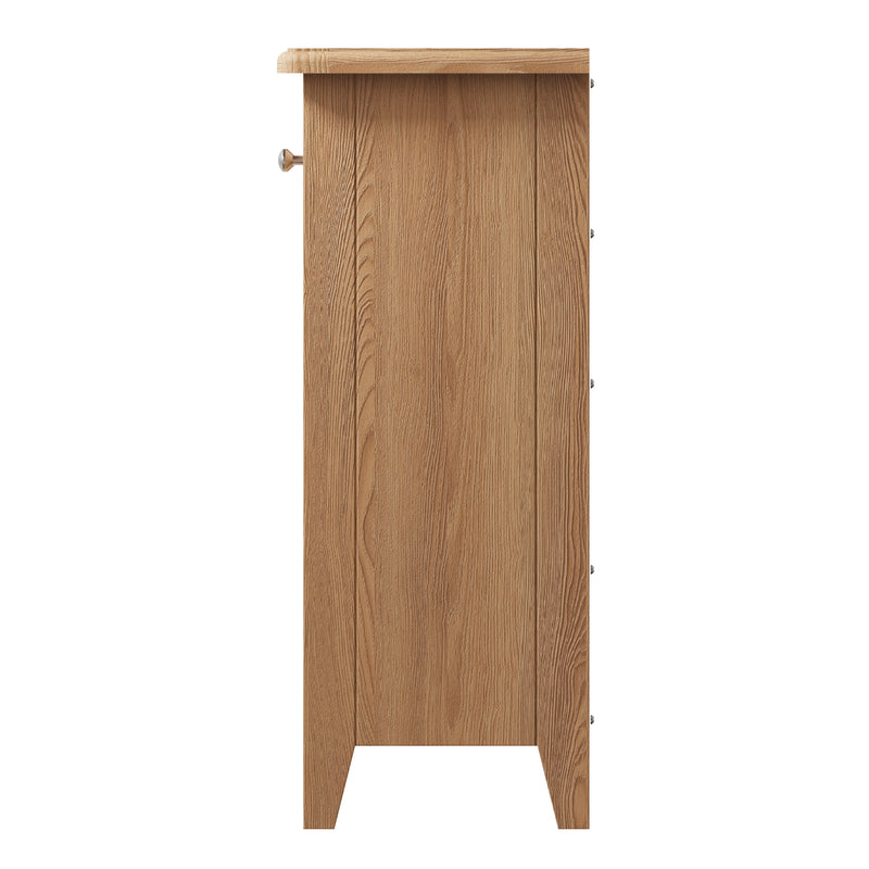 Shrewsbury Light Oak Storage Cabinet Unit 3 Drawer 6 Basket 110 x 30 x 75 cm