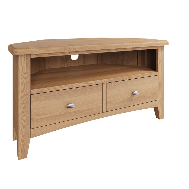 Shrewsbury Light Oak Corner TV Unit 90 x 44 x 48 cm