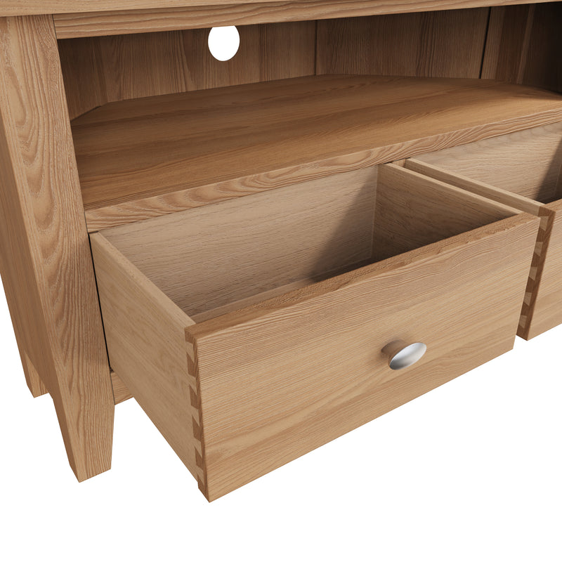Shrewsbury Light Oak Corner TV Unit 90 x 44 x 48 cm