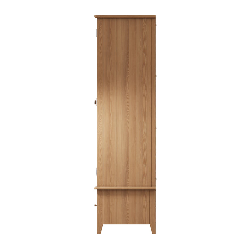 Shrewsbury Light Oak Wardrobe Double with Drawer 90 x 52 x 185 cm