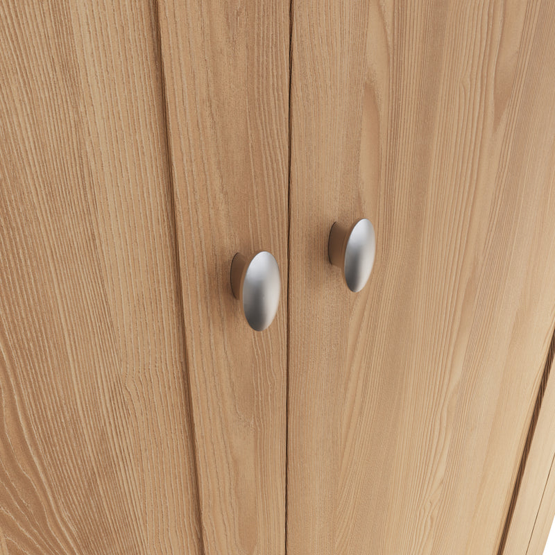 Shrewsbury Light Oak Wardrobe Double with Drawer 90 x 52 x 185 cm