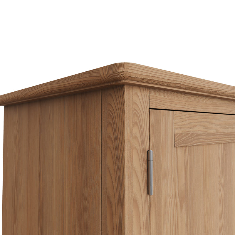 Shrewsbury Light Oak Wardrobe Double with Drawer 90 x 52 x 185 cm