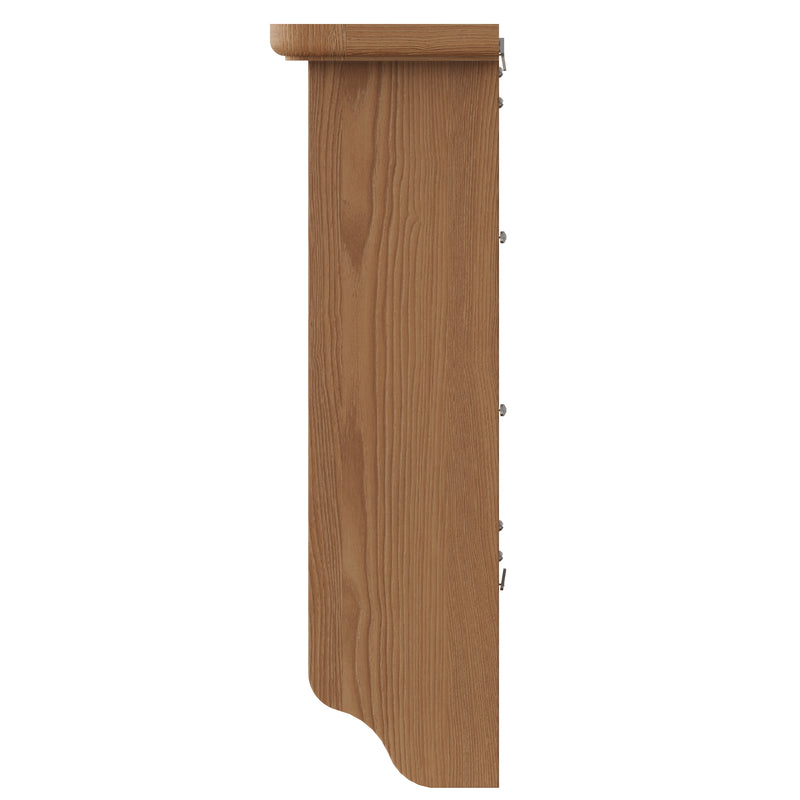 Shrewsbury Light Oak Wall Coat Rack with Mirror 80 x 15 x 50 cm