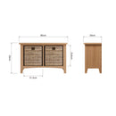 Shrewsbury Light Oak Hall Bench 80 x 30 x 50 cm