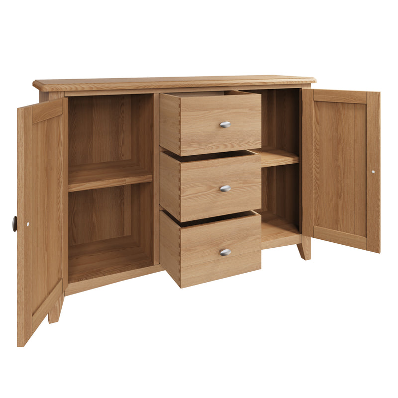 Shrewsbury Light Oak Large Sideboard 115 x 34 x 80 cm