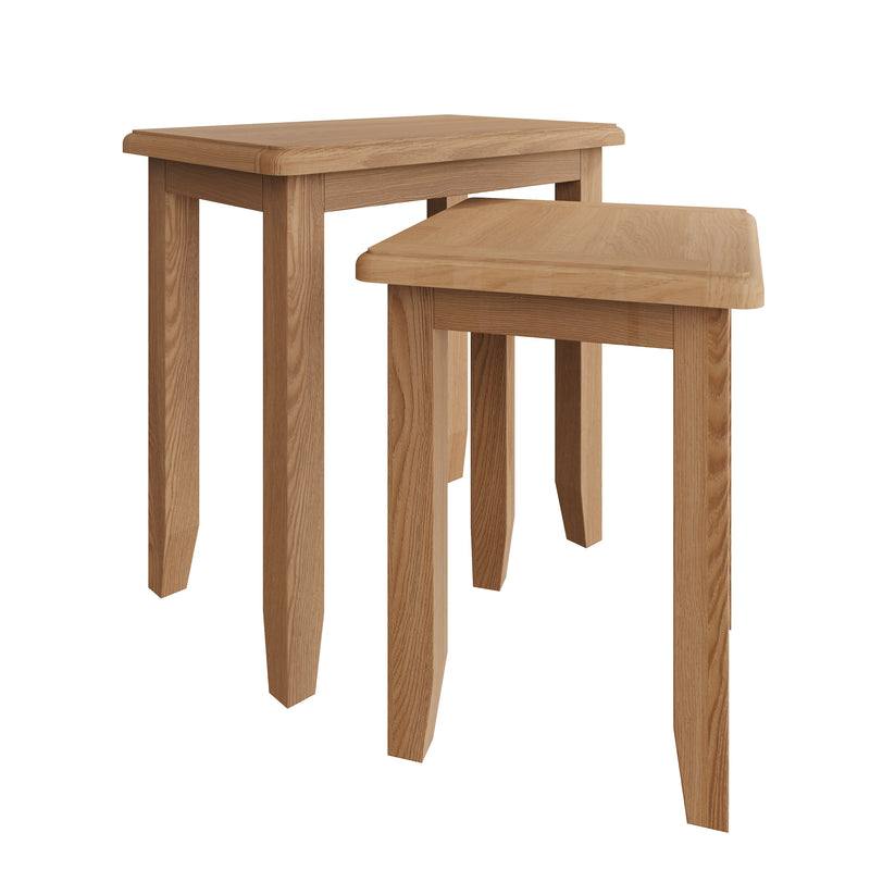 Shrewsbury Light Oak Nest of 2 Tables 50 x 32 x 50 cm