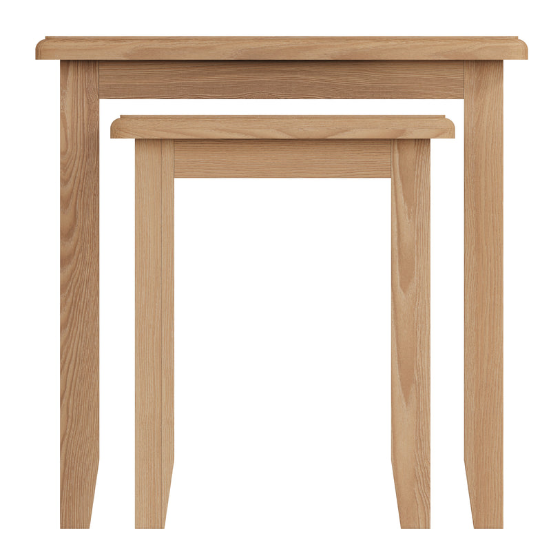 Shrewsbury Light Oak Nest of 2 Tables 50 x 32 x 50 cm