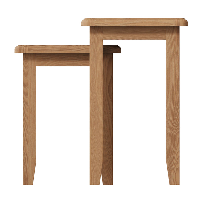 Shrewsbury Light Oak Nest of 2 Tables 50 x 32 x 50 cm