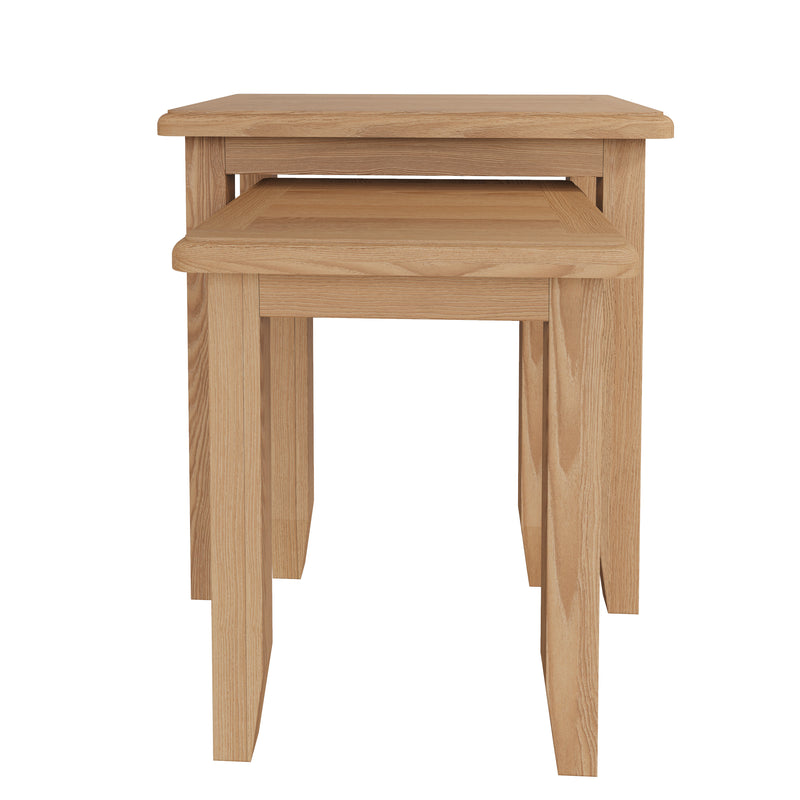 Shrewsbury Light Oak Nest of 2 Tables 50 x 32 x 50 cm
