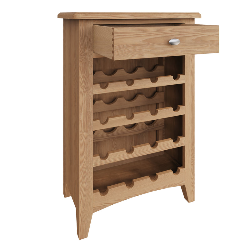 Shrewsbury Light Oak Wine Cabinet 55 x 30 x 80 cm