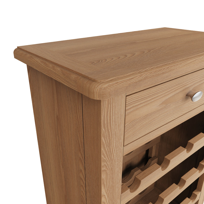 Shrewsbury Light Oak Wine Cabinet 55 x 30 x 80 cm