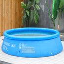 Outsunny Swimming Paddling Pool Round 274cm x 76cm - Blue