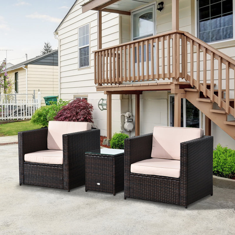 Outsunny-Rattan Bistro Set