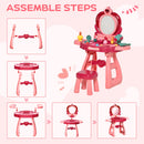 Children's 36 Pcs Beauty Dressing Table & Stool