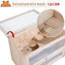 PawHut Fir Wood Hamster Cage Hamster Hutch