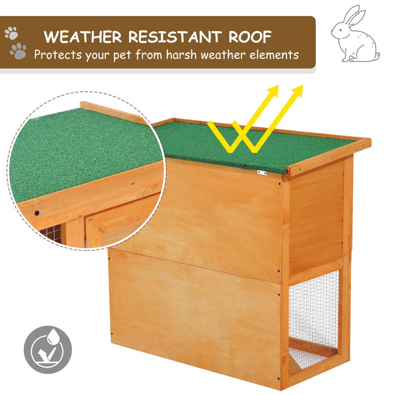 PawHut-2 Tier Rabbit Hutch