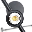 HOMCOM Modern Metal Floor Lamp with Sphere Light 159cm - Black