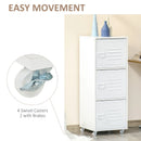 HOMCOM Filing Cabinet with Metal Door 103x38x38cm White