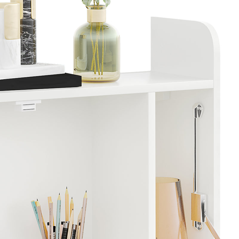 HOMCOM Wall Mounted Table w/ Space Saving Storage Compartments for Home Office