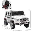 HOMCOM Kids Electric Ride on Mercedes Benz G500 12v - White