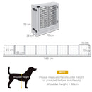 PawHut 8 Panels Freestanding Dog Barrier for S and M Dogs - White