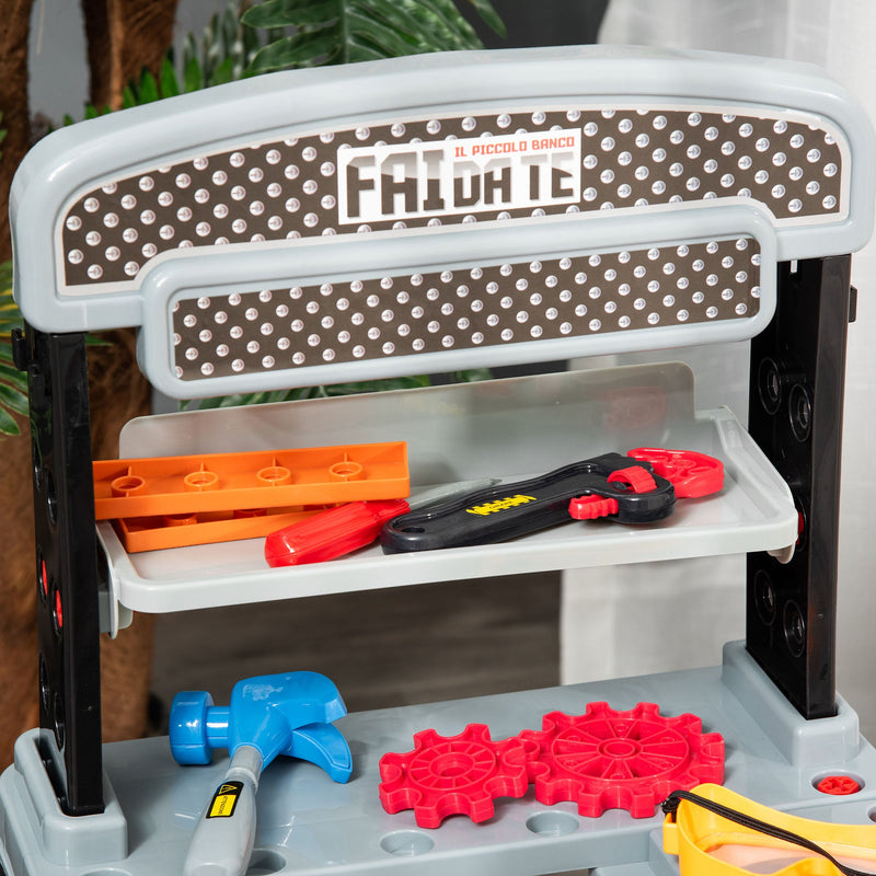 Kids Toy Workbench Set Pretend Play w/ Realistic Tools Electric Drill