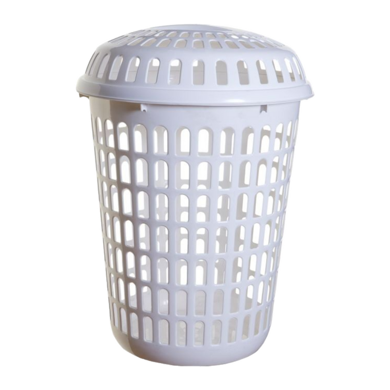 Laundry Bin Round White