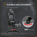 HOMCOM Gaming Chair with Backrest Grey