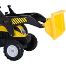 HOMCOM Ride On Excavator with Front Loader Digger - Yellow