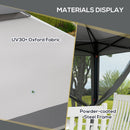 Outsunny 3 x 3(m) Pop Up Gazebo Tent with Netting, Height Adjustable, Grey
