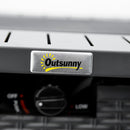 Outsunny 40,000 BTU Gas Firepit Table with Protective Cover, Spark Guard
