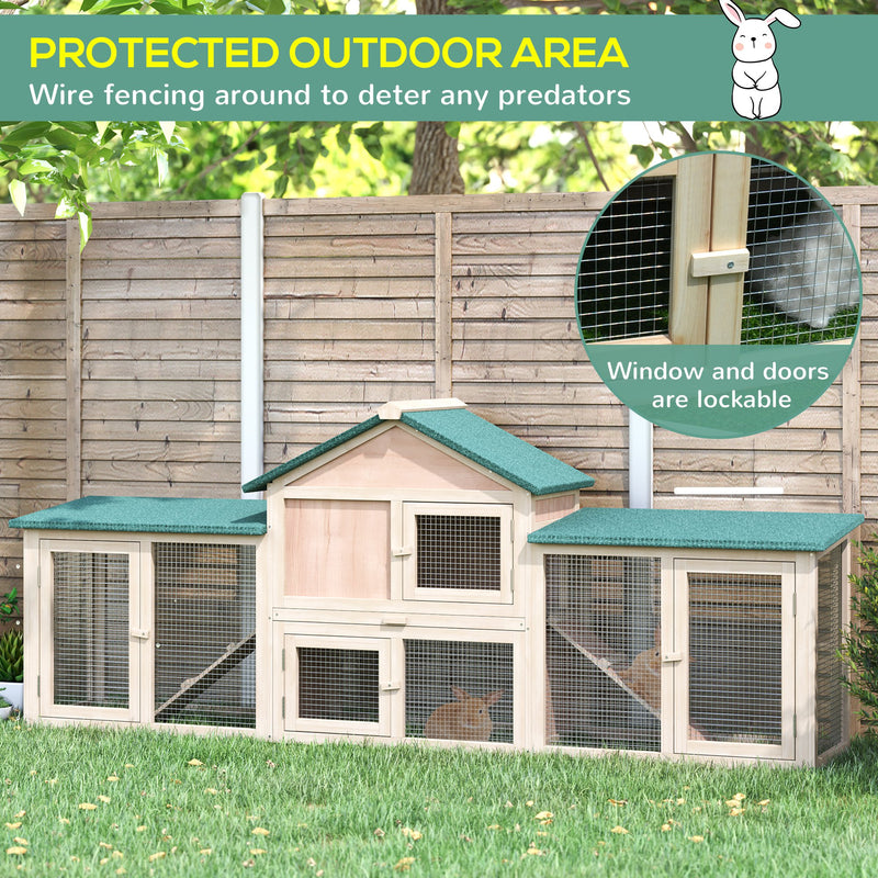 PawHut- Deluxe Rabbit Hutch