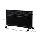 HOMCOM Home Savers Convector Radiator Heater Freestanding or Wall-mounted w/ Adjustable Thermostat