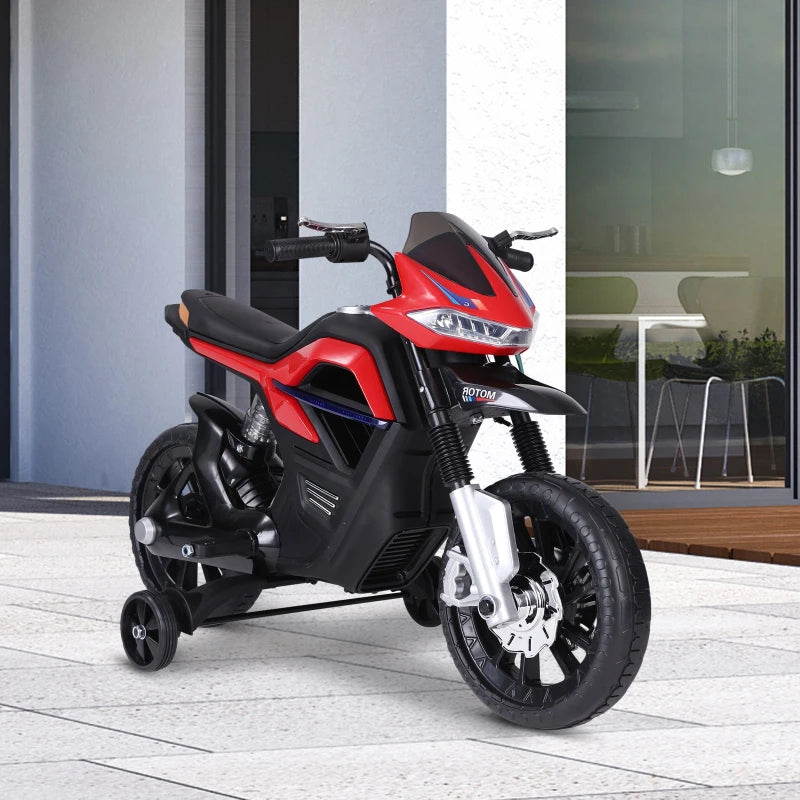 HOMCOM Kids Electric Ride On Motorbike Scooter 6V - Red