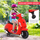 Kids Electric Ride On Scooter Motorcycle 6V with Lights - Red