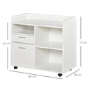Vinsetto Printer Stand with Open Storage Shelves White