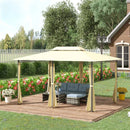 Outsunny Metal Gazebo 4m x 3(m)  Beige